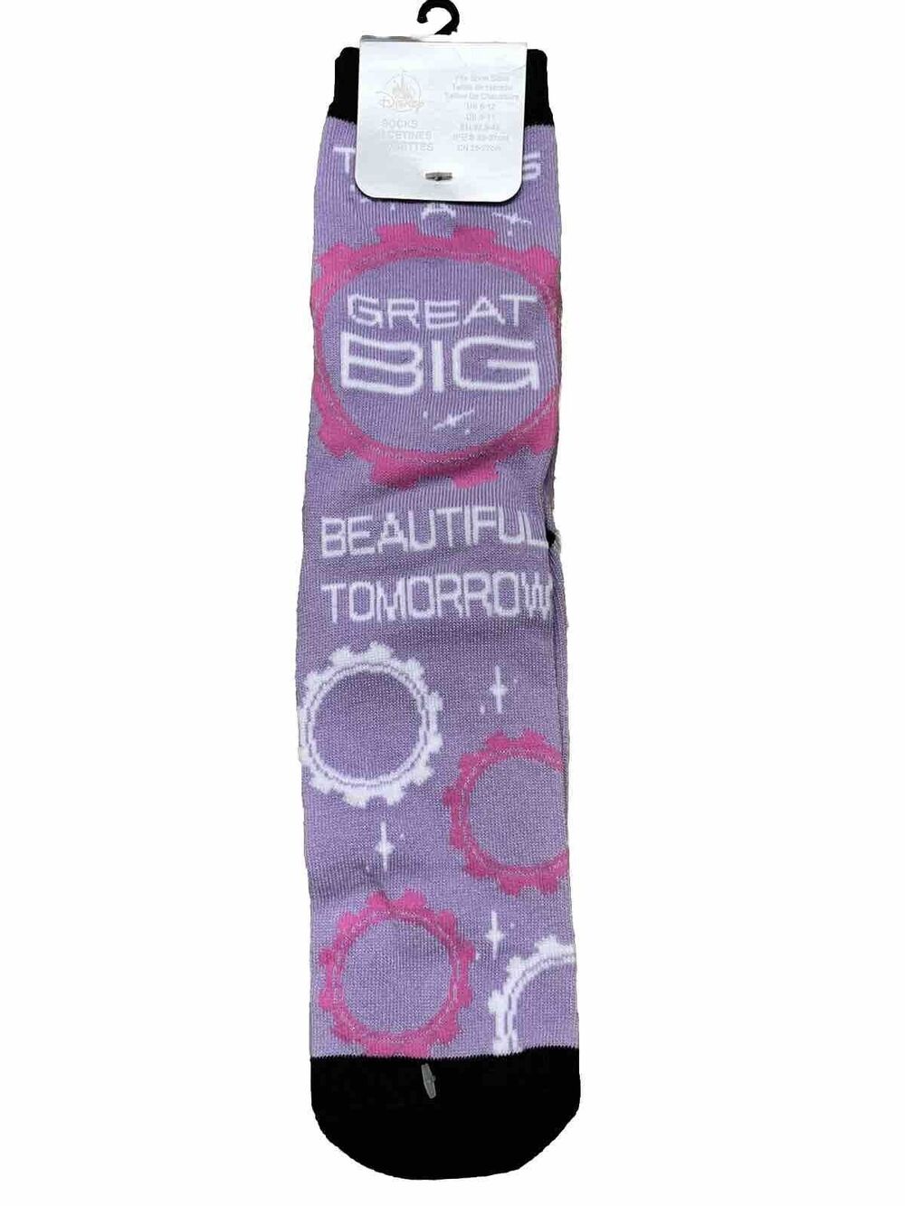 Disney Parks Tomorrowland Great Big Beautiful Tomorrow Adult Socks US 6-12